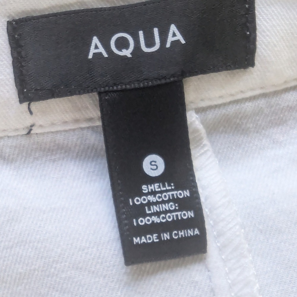 Aqua Eyelet Flutter Sleeve Tie Waist Romper Sz S White - Picture 5 of 8